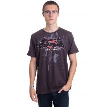 Batman v Superman - Cubic Logo Anthracite - T-Shirt - gris - M - 100% Coton,Jersey