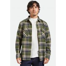 Brixton - Bowery Flannel Cypress Green/Washed Navy/White - Chemise - vert - M - 60% coton, 23% polyester, 17% polyacrylique,Flanelle,gid://shopify/Metaobject/67408199917