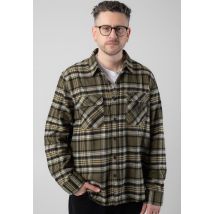 Brixton - Bowery Flannel Ivy Green/Olive Surplus/Black - Chemise - vert - L - 60% coton, 23% polyester, 17% polyacrylique,Flanelle