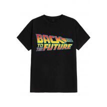 Back To The Future - Vintage Logo - T-Shirt - noir - L - 100% Coton,Jersey