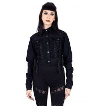 Vixxsin - Calandra Black - Veste en Jean - noir - L - 59 % coton, 39 % polyester, 2 % élasthanne,Jean