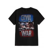 Captain America - Captain America Cover Black - T-Shirt - noir - L - 100% Coton,Jersey
