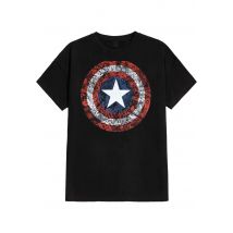Captain America - ComicBook Shield - T-Shirt - noir - XXL - 100% Coton,Jersey