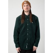 Carhartt WIP - Madison Fine Cord Conifer/Wax - Chemise - vert - M - 100% Coton,Velours côtelé