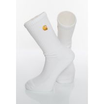 Carhartt WIP - Chase White/Gold - Chaussettes - blanc - Onesize - 100% Coton