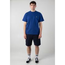 Carhartt WIP - Chase Wolfsbane/Gold - T-Shirt - bleu - M - 100% Coton,Jersey