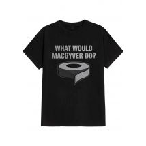 MacGyver - What Would MacGyver Do - T-Shirt - noir - S - 100% Coton