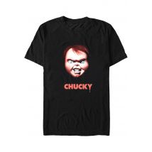 Chucky - Face - T-Shirt - noir - S - 100% Coton,Jersey