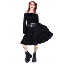 Poizen Industries - Clea Black - Robe - noir - M - 100% Coton,Coton