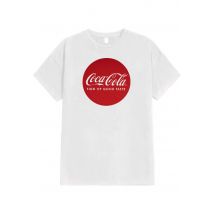 Coca-Cola - Round Logo White - T-Shirt - blanc - M - 100% Coton,Jersey