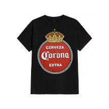 Corona - Corona Extra Retro Logo - T-Shirt - noir - M - 100% Coton,Jersey