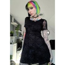 Dark Moon - Tina Spider Mesh Mini - Robe - noir - M - 75 % polyester, 13 % nylon, 12 % élasthanne,Dentelle