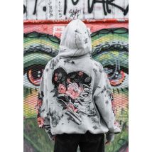 Stay Cold Apparel - Dead Bloom Acid Oversized - Hoodie - gris - XL - 65% coton, 35% polyester