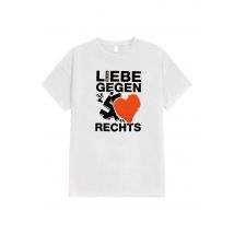 Die Ärzte - Liebe Gegen Rechts White - T-Shirt - blanc - L - 100% coton biologique,Jersey