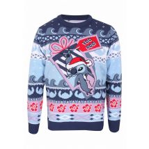 Lilo & Stitch - Yoo Hoo Xmas Knit - Pull-over - bleu - M - 100% Polyacrylique,Tricots