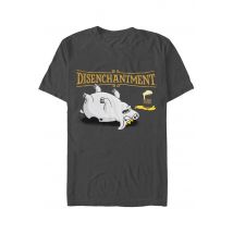 Disenchantment - Pig Charcoal Grey - T-Shirt - gris - M - 100% Coton
