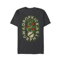 Dropkick Murphys - Snake Banjo Logo Charcoal - T-Shirt - gris - S - 50 % polyester, 25 % coton, 25 % Viscose,Jersey