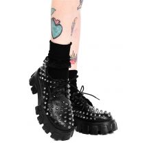 Foxblood - Studded Platform Oxford Black - Chaussures pour fille - noir - EU 40 - Synthetic/Textile/Caoutchouc,Faux cuir