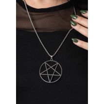 Easure - Classic Pentagram Silver - Collier - gris - Onesize - Acier inoxydable,Métal