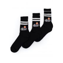 Ellesse - Pullo 3 Pack Black - Chaussettes - noir - L/XL - 61 % coton, 21 % polyester, 16 % nylon, 2 % élasthanne