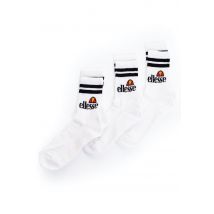 Ellesse - Pullo 3 Pack White - Chaussettes - blanc - S/M - 61 % coton, 21 % polyester, 16 % nylon, 2 % élasthanne