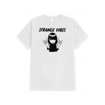 Emily The Strange - Strange Vibes White - T-Shirt - blanc - S - 100% Coton,Jersey