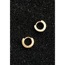 Ask & Embla - Classic Court Huggie Gold - Boucles d'oreilles - jaune - M - Titane,Métal