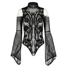 Restyle - Iris Cold Shoulder Black - Body - noir - XS - 90 % nylon, 10 % élasthanne,Engrener