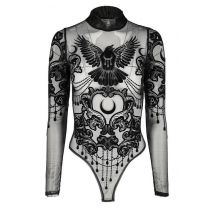 Restyle - Raven Mesh Black - Body - noir - XS - 90 % nylon, 10 % élasthanne,Engrener