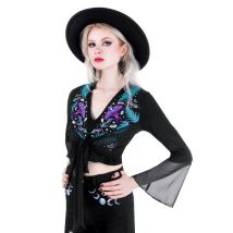 Restyle - Enchanted Forest - Blouse - multicolore - XXL - 90% Polyamide, 10% Élasthanne,100% Coton