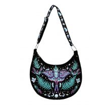 Restyle - Enchanted Forest Hobo With Magical Black - Sac - noir - Onesize - 100% Polyester,Velours
