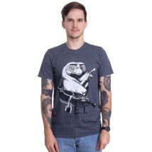 E.T. The Extra Terrestrial - Biking Distressed Dark Heather Grey - T-Shirt - gris - M - 65 % polyester, 35 % coton,Jersey