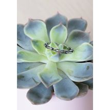 etNox - Tiny Chain Silver - Bague - gris - 65 mm - Acier inoxydable,Métal