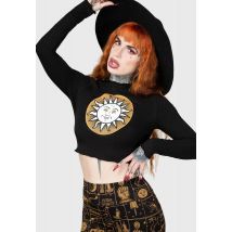 Killstar - Fading Light Black - Haut - noir - XS - 95% Viscose, 5% Élasthanne,Viscose