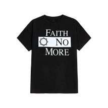 Faith No More - Classic Logo V2 - T-Shirt - noir - S - 100% Coton,Jersey