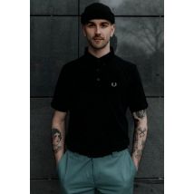 Fred Perry - Slim Fit Black/Chrome - Polo - noir - S - 100% Coton,Coton
