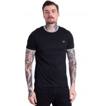 Fred Perry - Twin Tipped - T-Shirt - noir - L - 100% Coton,Jersey