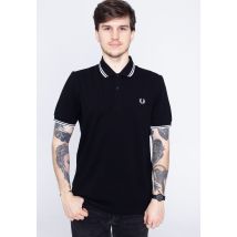 Fred Perry - Twin Tipped Fred Perry Black - Polo - noir - L - 100% Coton,Coton