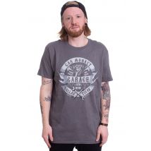 Gas Monkey Garage - Wrenches & Banner Charcoal - T-Shirt - gris - S - 100% Coton,Jersey