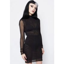 Mary Wyatt - Gemini High Neck Mesh - Robe - noir - L - 95 % polyester, 5 % élasthanne,Synthétiques