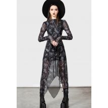 Killstar - Glisten Black - Robe - noir - S - 95 % polyester, 5 % élasthanne,Engrener