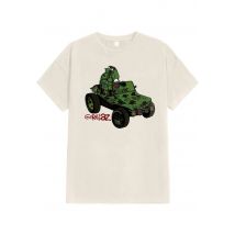 Gorillaz - Jeep White - T-Shirt - blanc - L - 100% Coton,Jersey