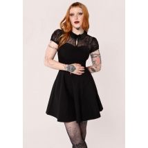 Hellbunny - Viola - Robe - noir - XXL - 95 % polyester, 5 % élasthanne,72 % coton, 23 % nylon, 5 % élasthanne,Dentelle