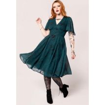 Hellbunny - Venom Midi - Robe - vert - S - 100% Polyester,Synthétiques