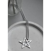 Easure - Pentagram - Collier - gris - Onesize - Acier inoxydable,Métal