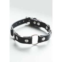 Easure - Triple O Ring Black - Choker - noir - Onesize - Faux cuir