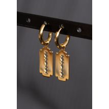 Wildcat - Little Razorblade Hoops (Pair) Gold - Boucles d'oreilles - jaune - Onesize - Acier 316L,Métal
