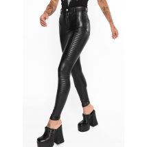 Mary Wyatt - Imogen Faux Leather Biker Black - Pantalons - noir - L - 55 % polyester, 45 % PU,Faux cuir