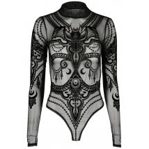 Restyle - Jewel Bat Mesh Black - Body - noir - XS - 90 % nylon, 10 % élasthanne,Engrener