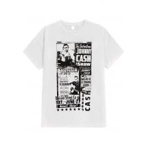 Johnny Cash - Fabulous Johnny Cash Show White - T-Shirt - blanc - S - 100% Coton,Jersey